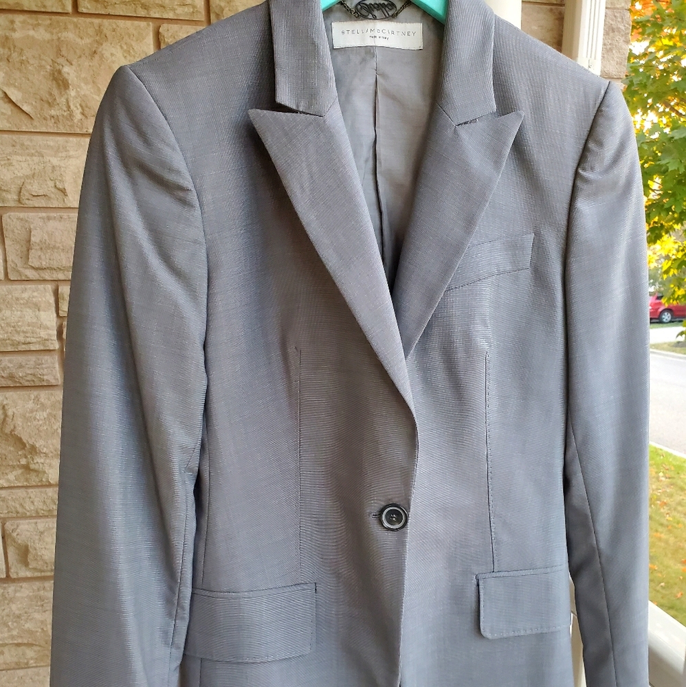 🩶 Stella McCartney Gray Single-Button Blazer